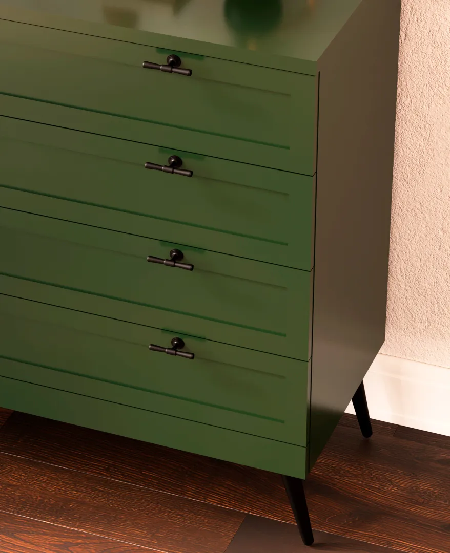 Комод с ящиками с эмалевой столешницей и боковинами A704.45ESB