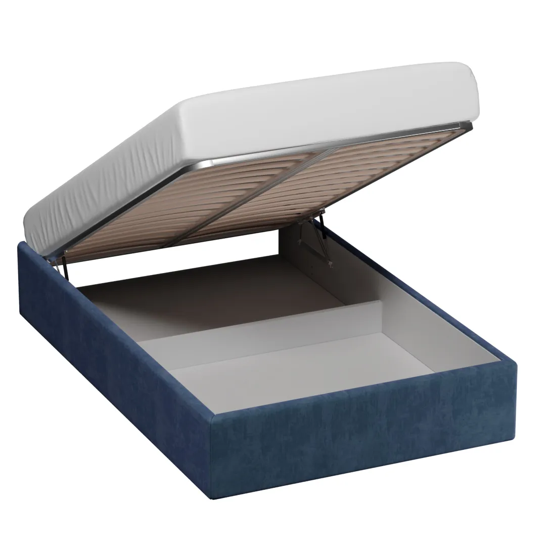 Мягкая кровать-подиум с коробом для хранения, 120x200