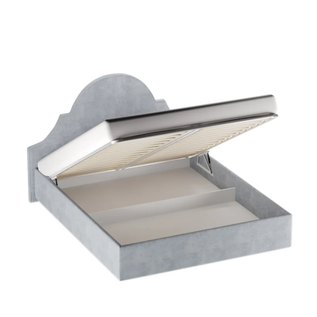 Кровать двуспальная мягкая ЛЮЦИЯ с подъемным механизмом, 140x200