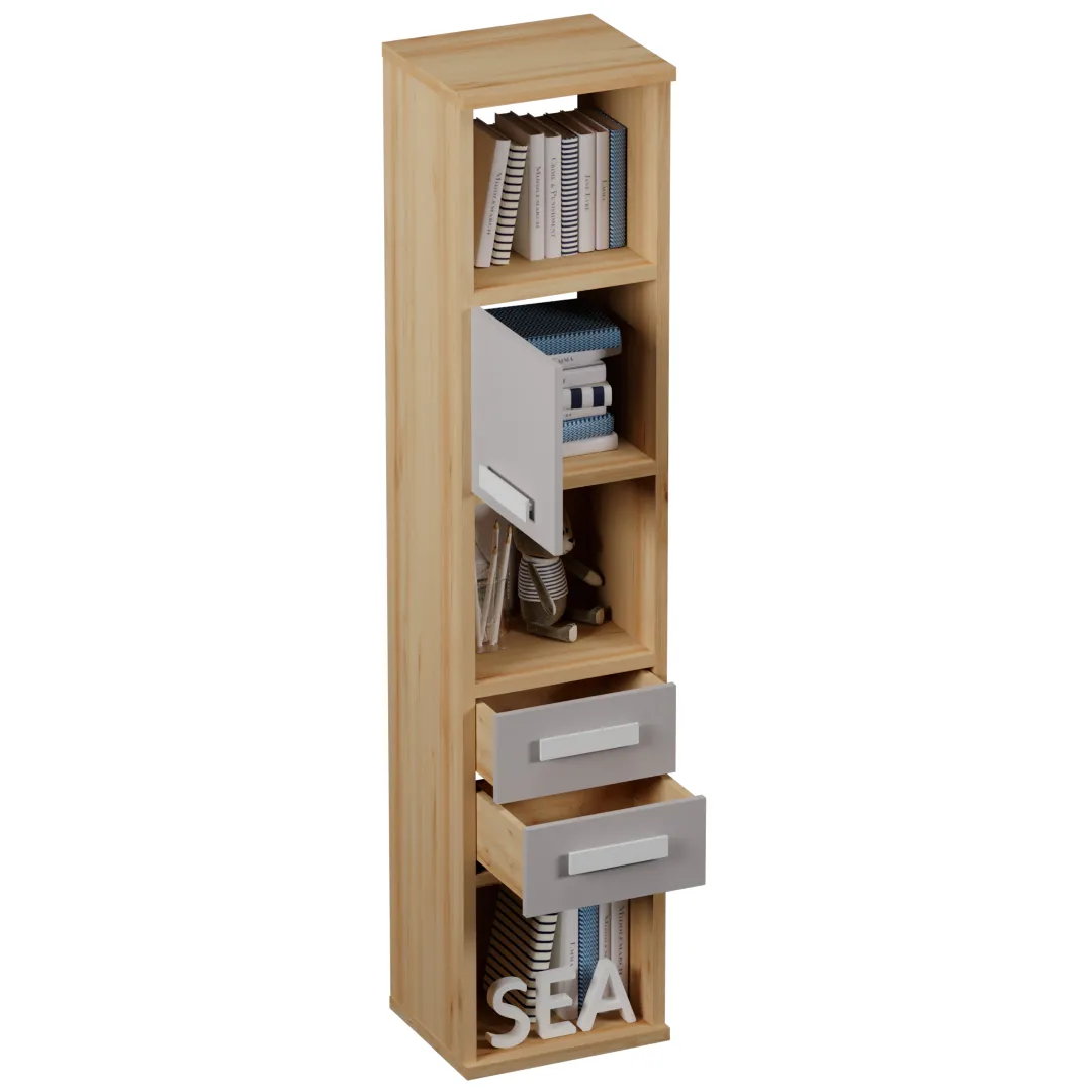 Cтеллаж сквозной книжный на 5 ниш E805