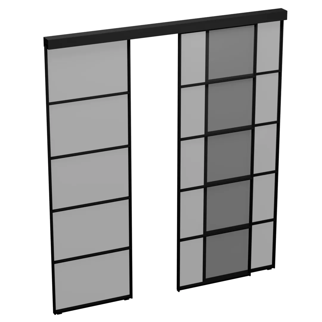 Стеклянная межкомнатная перегородка для гардеробной GRACE 20