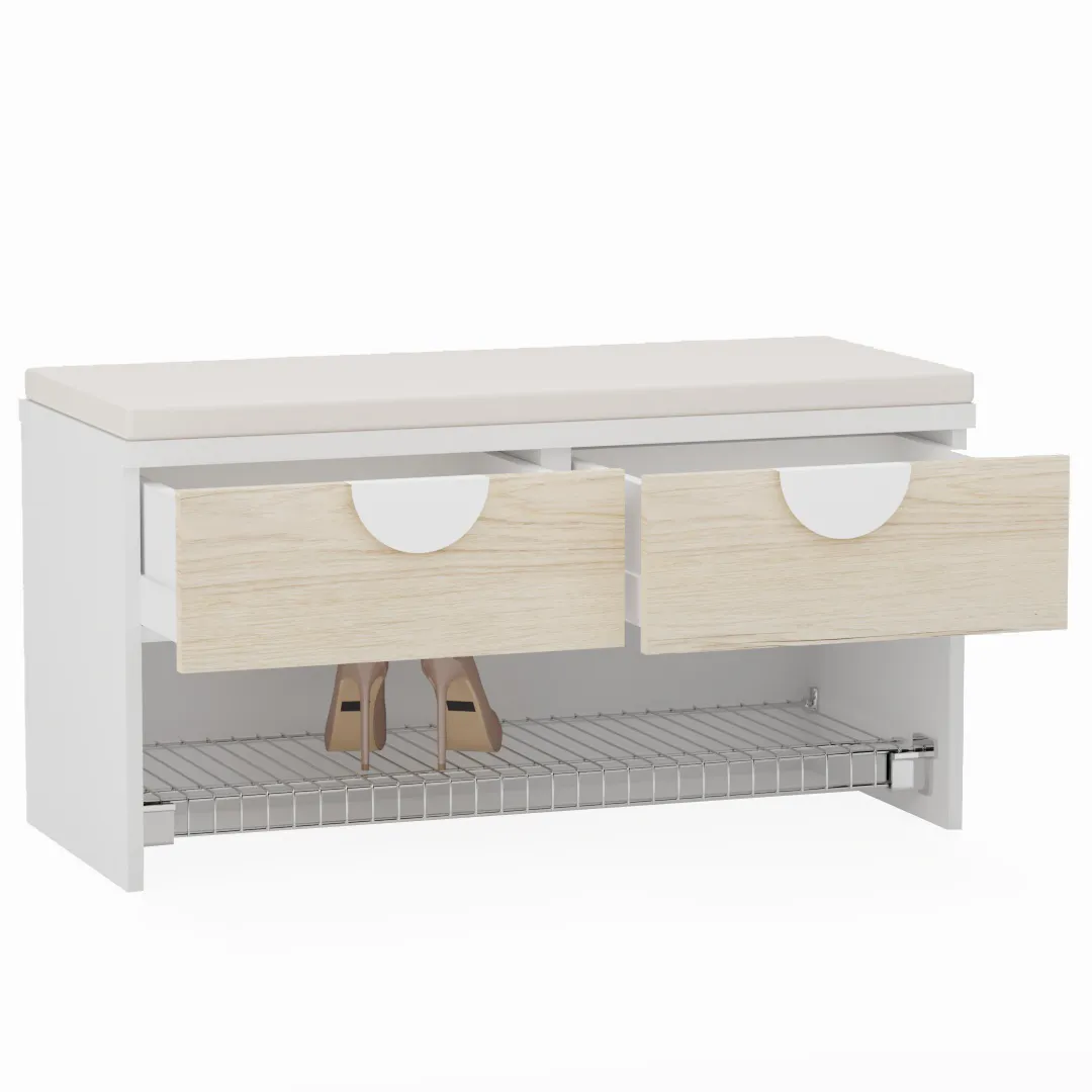 Тумба с 2 ящ. и полкой для обуви L462