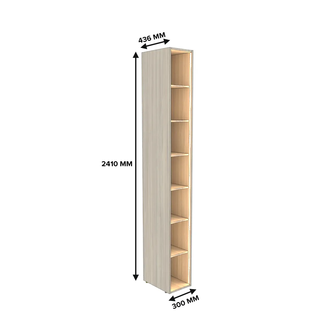 Cтеллаж открытый глубокий L233.44 с подсветкой