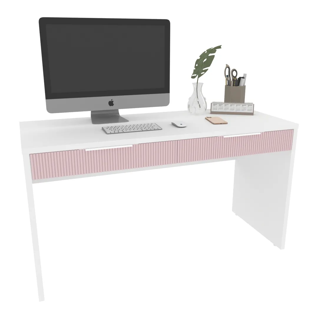 Cтол письменный прямой, фрезерованные фасады в эмали LE718 Cтол письменный прямой, фрезерованные фасады в эмали LE718