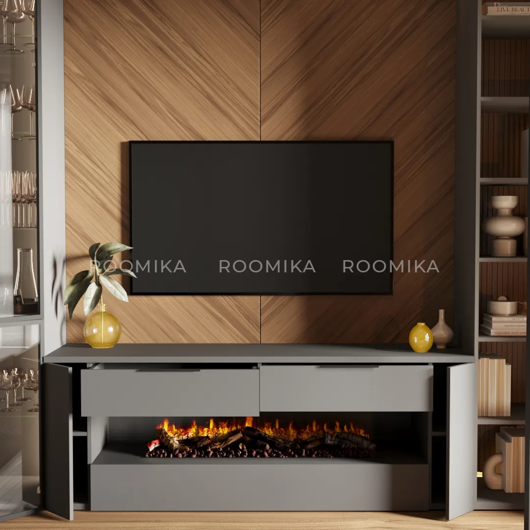 Тумба ТВ напольная с электрокамином LG551.450L/R