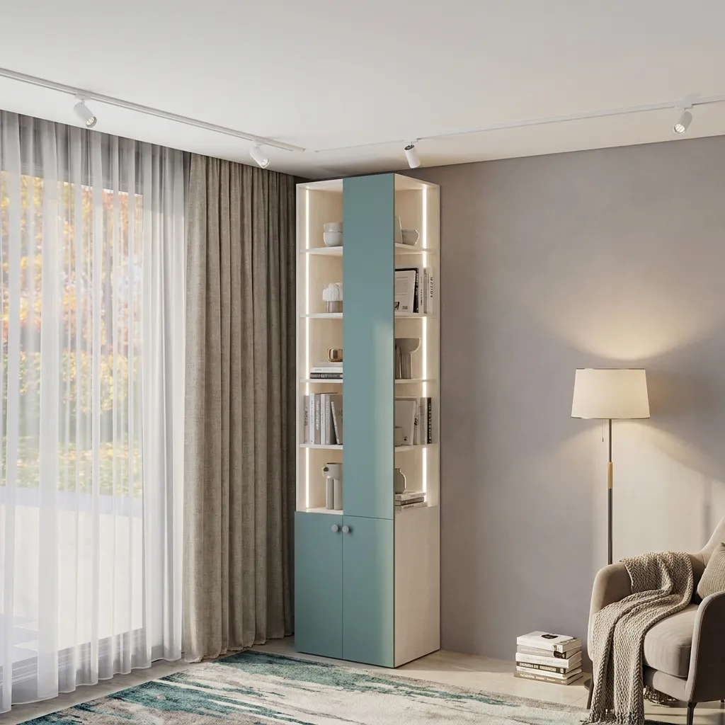 Шкаф-стеллаж книжный с подсветкой LG237.44 L/R
