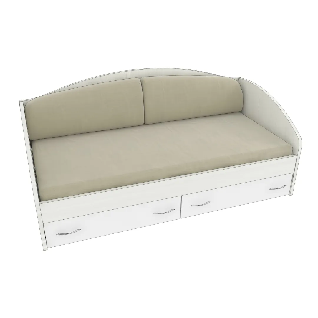 Кровать односпальная с ящиками P902N, 90x190