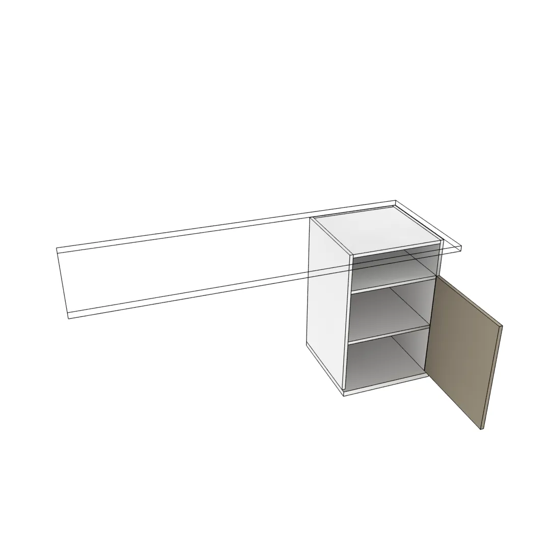 Тумба опора для стола с нишей E701