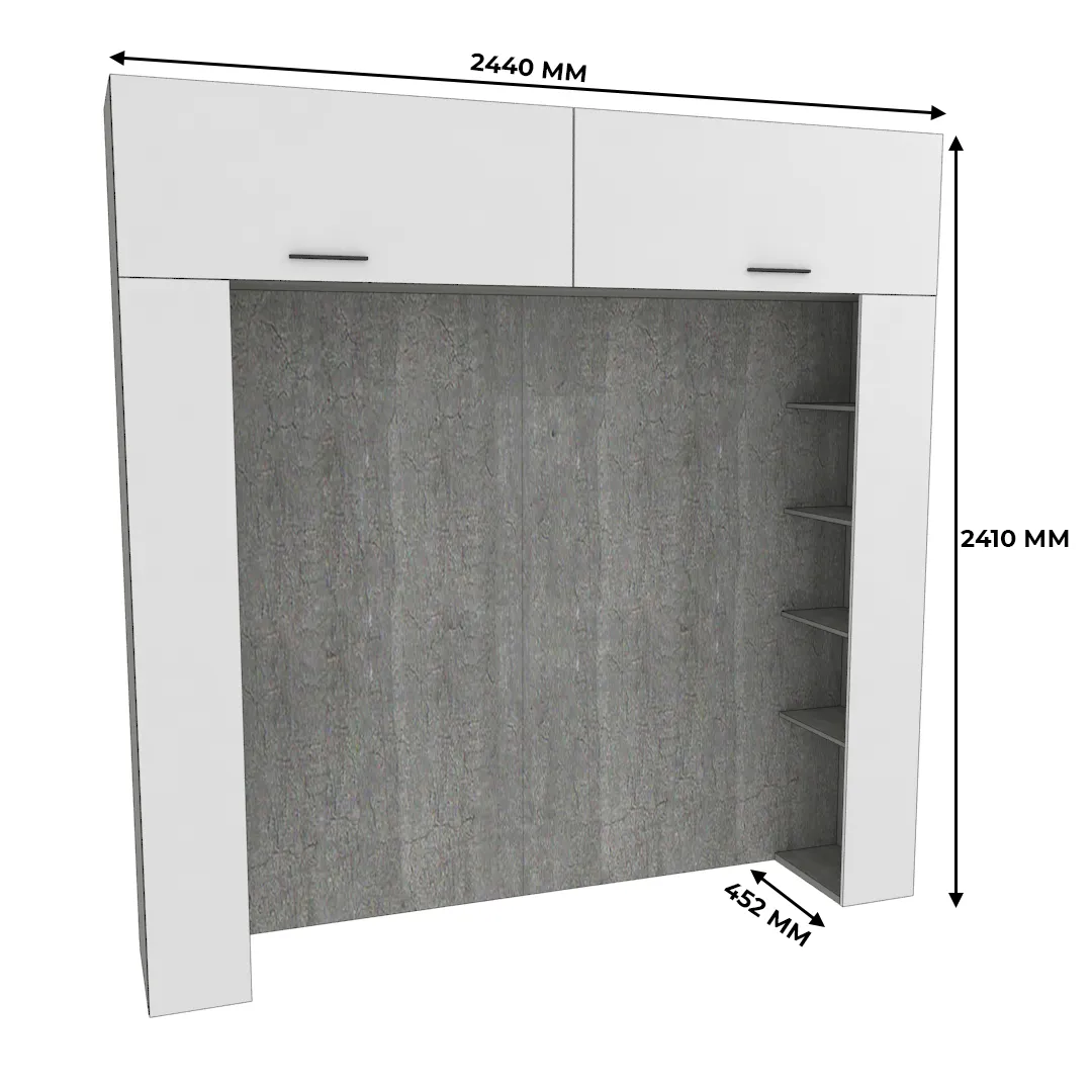 Ниша для кровати с секциями LG-407.44