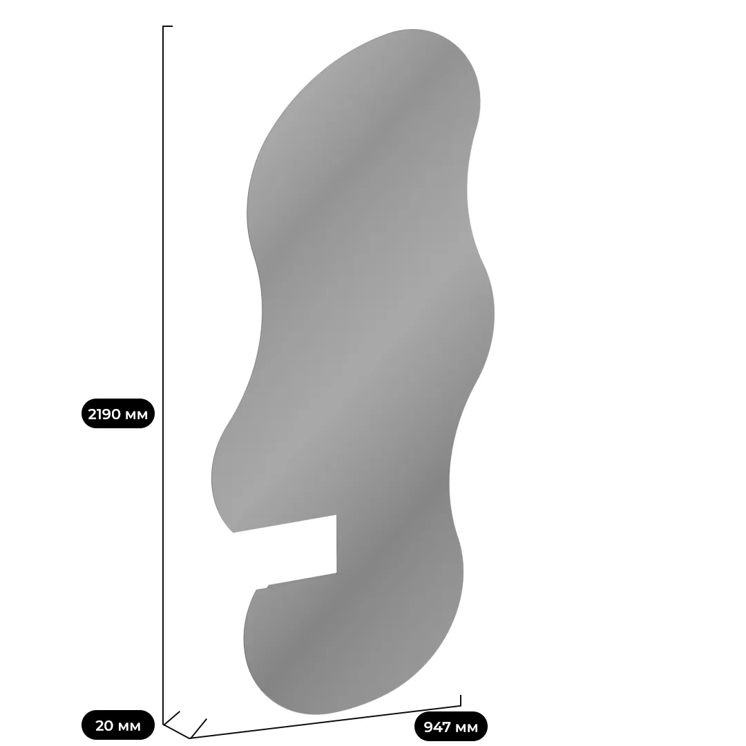 Зеркало L165 с туалетным столиком L515 с подсветкой L/R