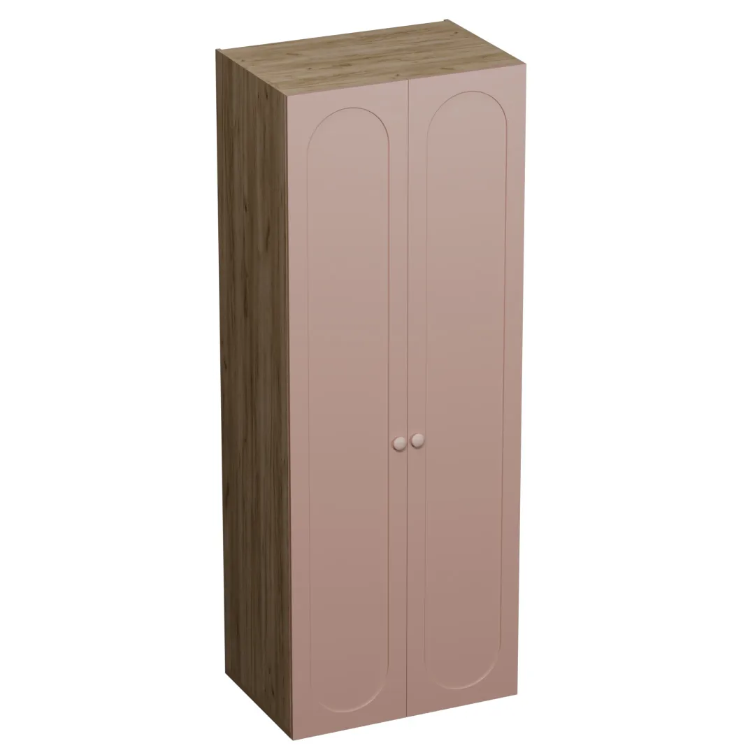 Шкаф двухдверный глубокий, фрезерованные фасады в эмали LE210.60-4