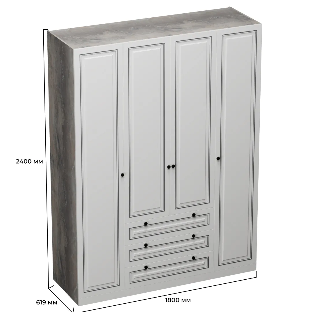 Шкаф четырехдверный для одежды A205-1.60