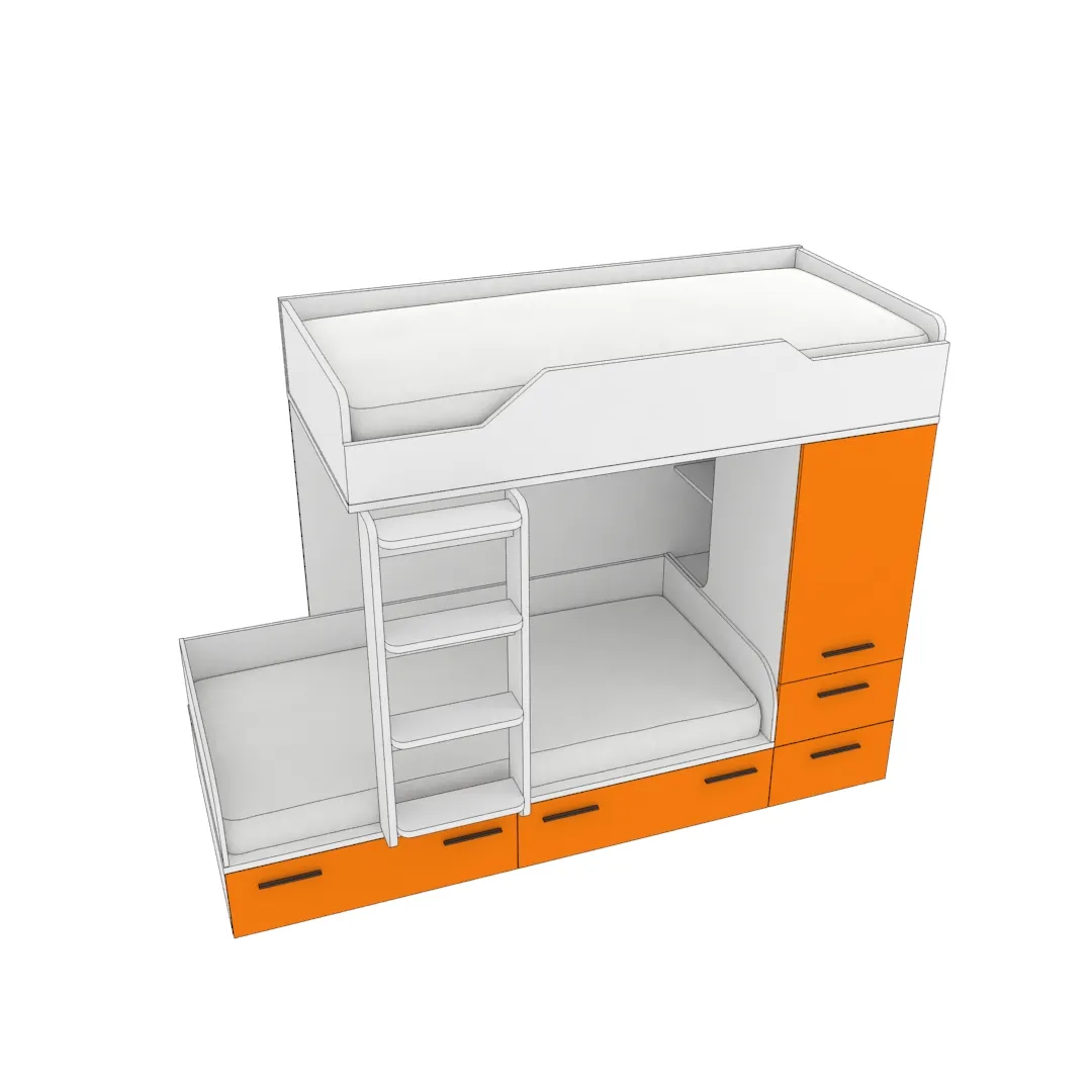 Кровать двухъярусная L906, 90x190 L/R Кровать двухъярусная L906, 90x190 L/R
