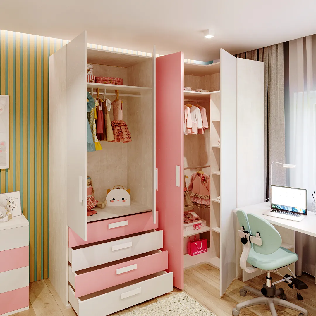 Шкаф угловой со складной дверью E209 L/R