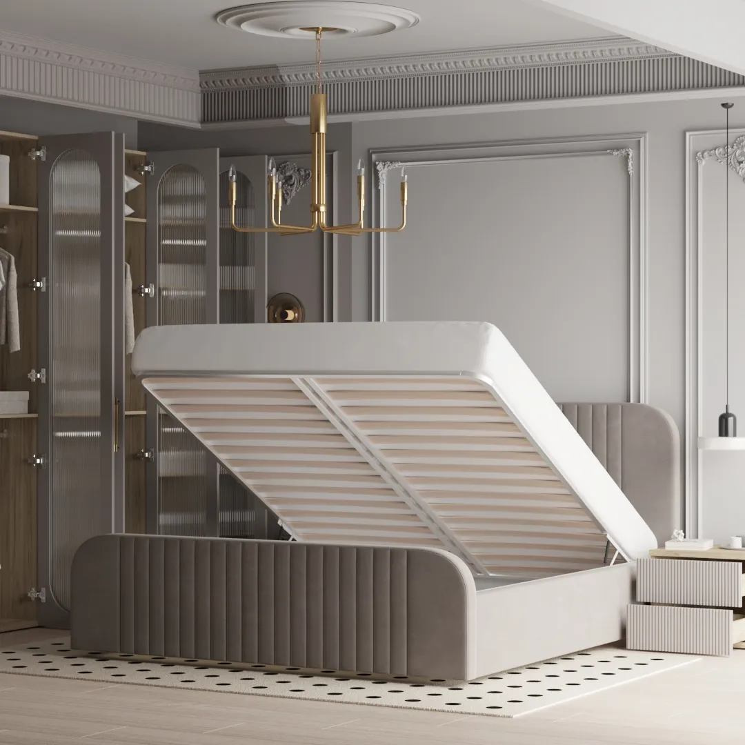 Кровать двуспальная мягкая МАЛЬТА с подъемным механизмом, 160x200