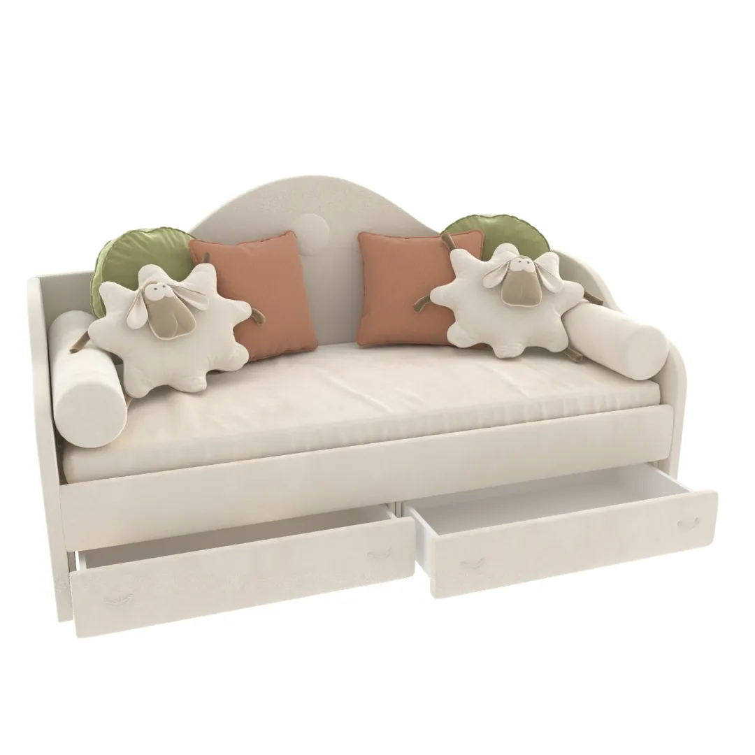  Мягкая кровать-диван с ящиками ФАБИО, 90х190