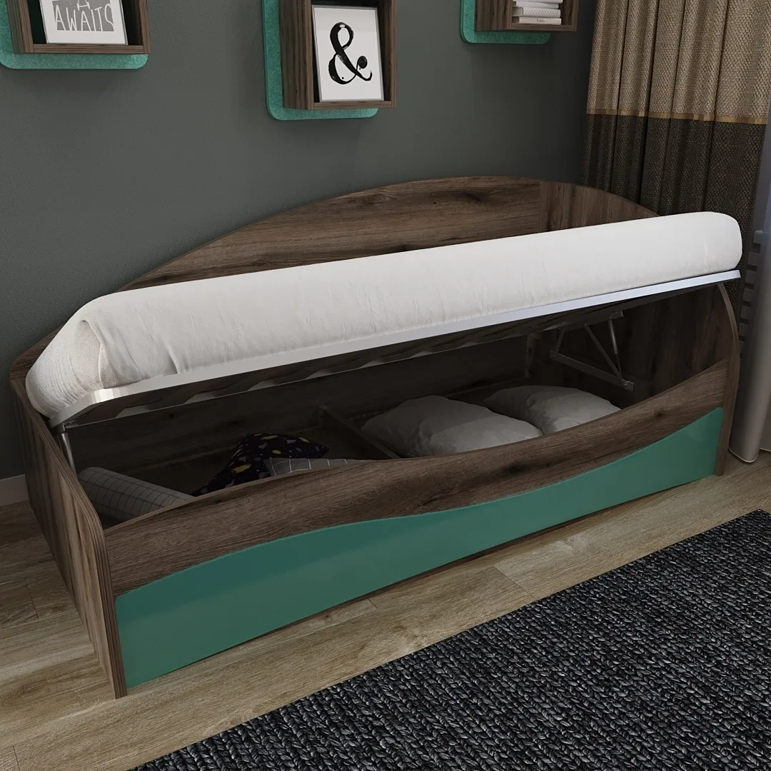 Кровать односпальная P901 с подъемным механизмом, 90x190