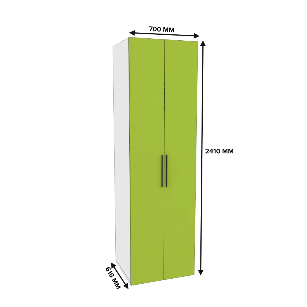 Шкаф двухдверный со штангой L243.60