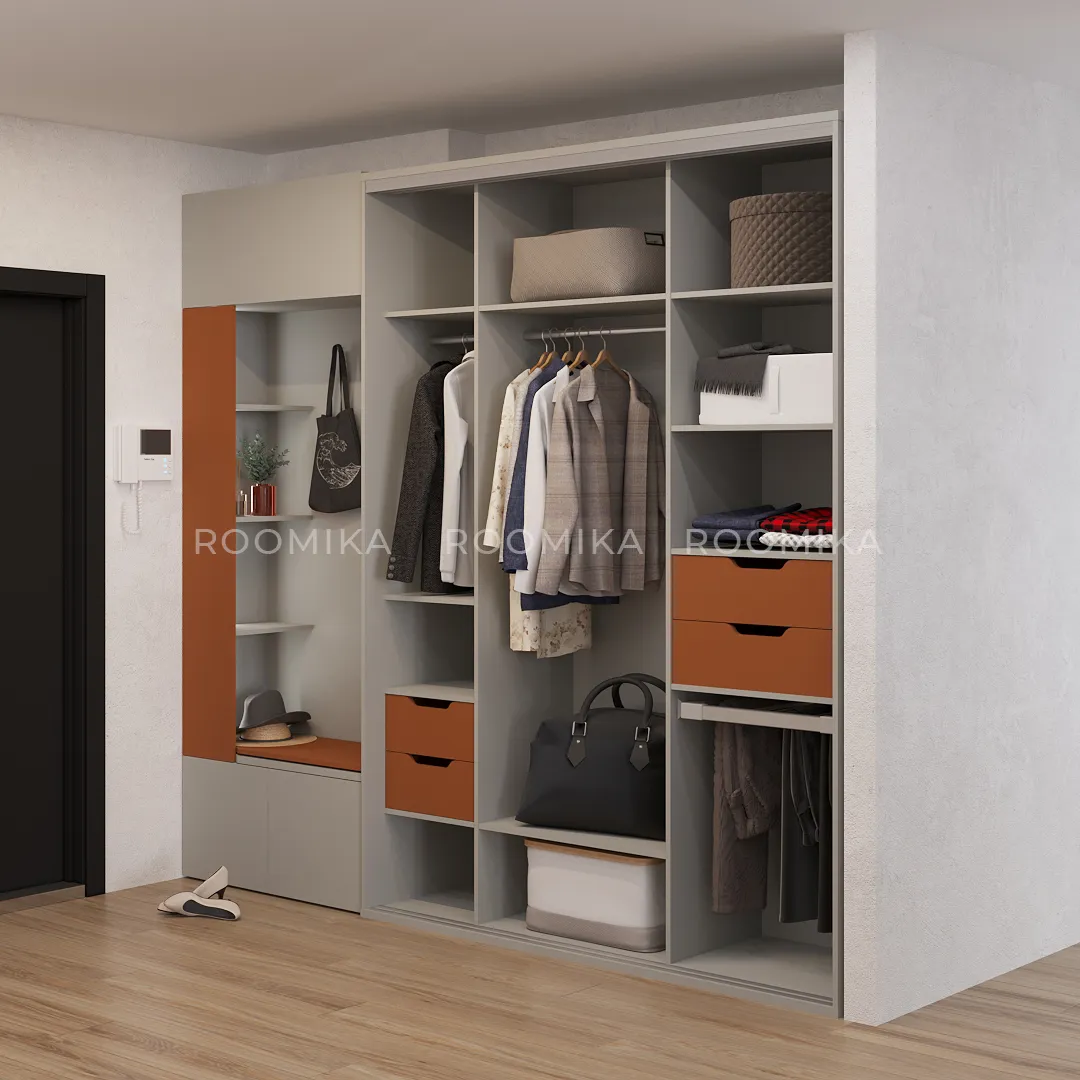 Шкаф-купе U182 тип 3 МДФ/зеркало