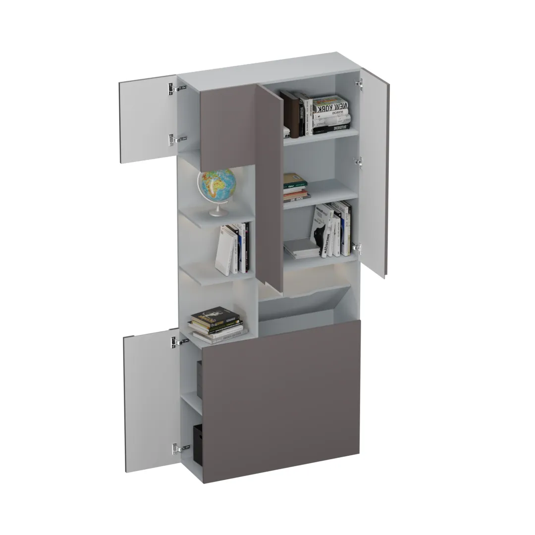 Шкаф с нишей с подсветкой, фасады в эмали LE212.3-90