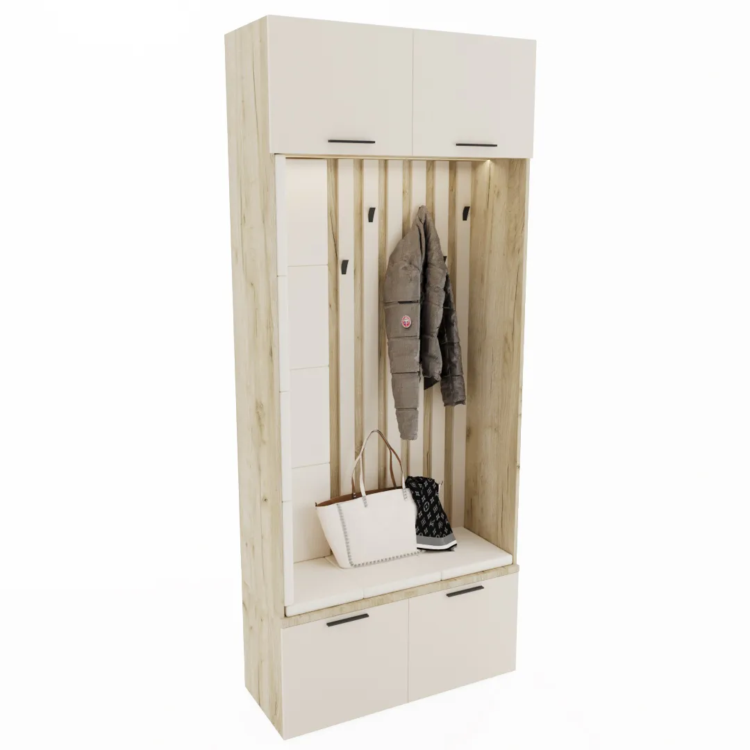 Секция с крючками с подсветкой и мягкими панелями L419 Секция с крючками с подсветкой и мягкими панелями L419