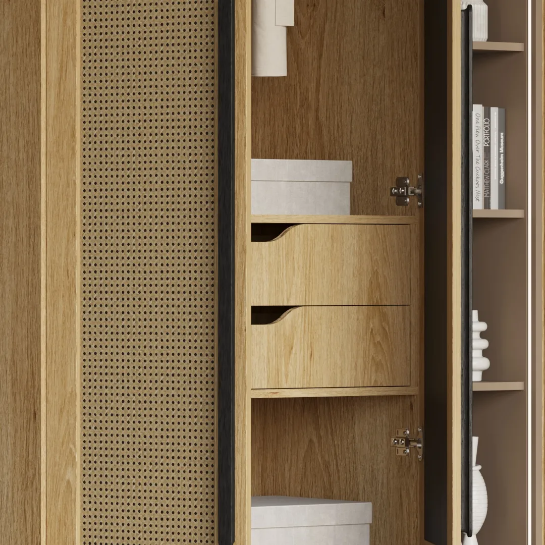 Lazio спальня, фасады натуральный ротанг 20