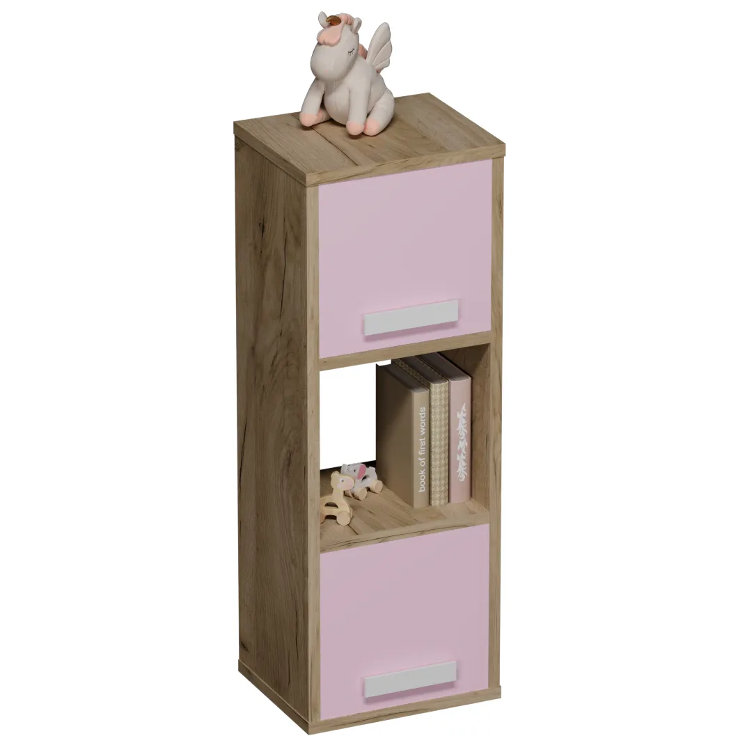 Cтеллаж сквозной книжный на 3 ниши с фасадом E803