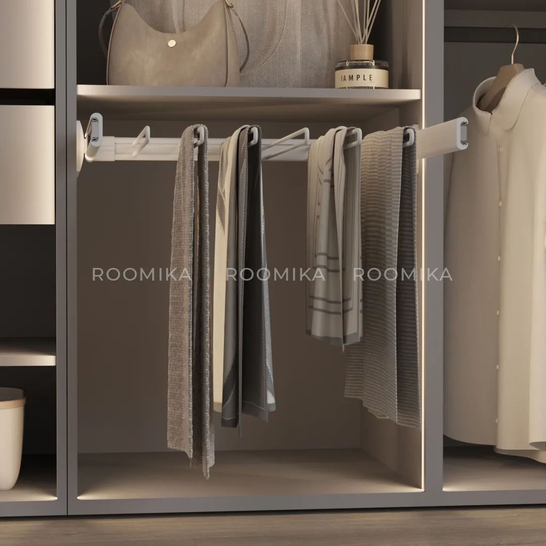 BELLE  Вешалка для брюк, 600 мм, цвет белый BE60TRWH