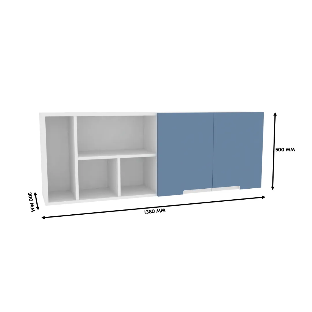 Антресоль над столом, фасады в эмали LE310 L/R