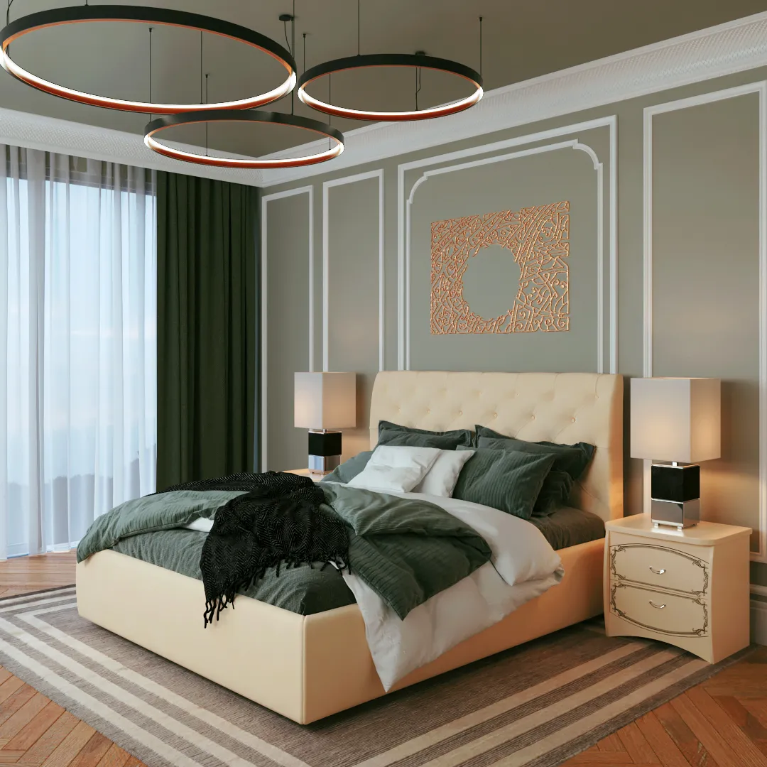 Кровать двуспальная мягкая МИРА с подъемным механизмом, 180x200