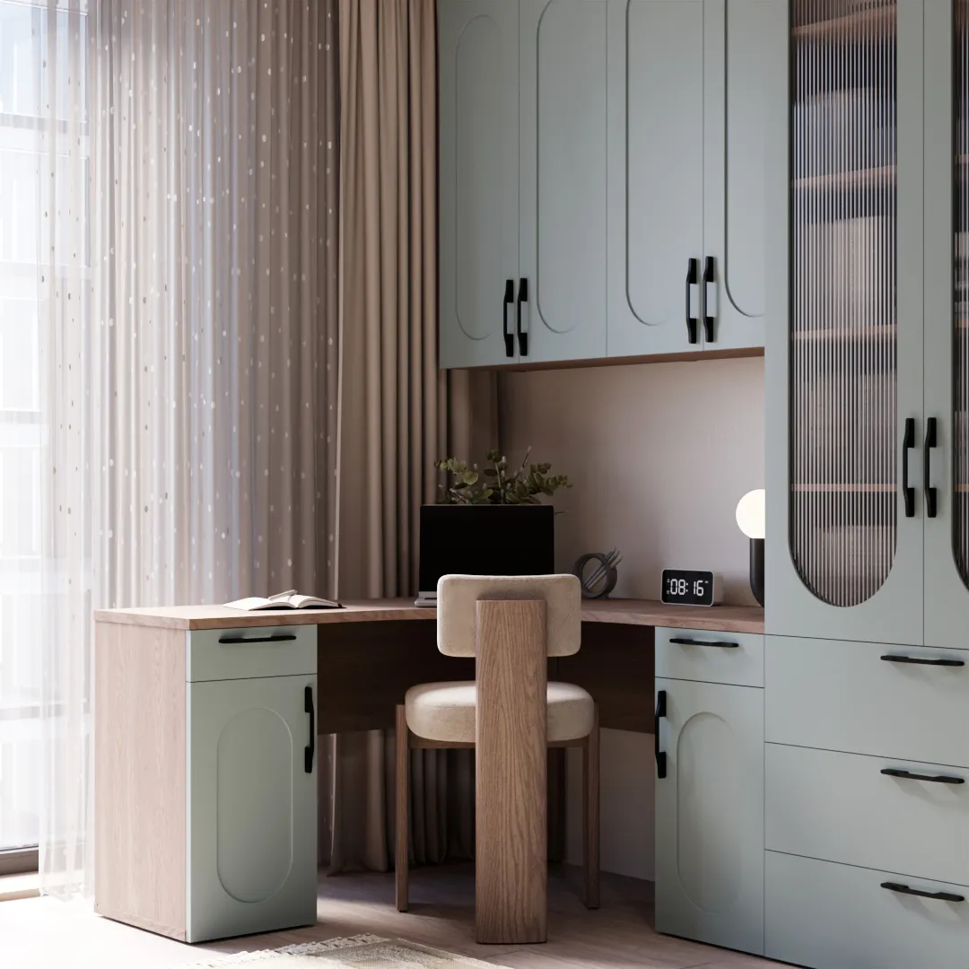 Рабочая зона Лацио фрезерованные фасады в эмали 98