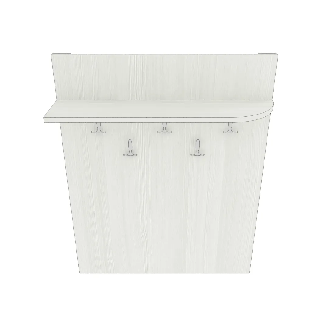 Вешалка настенная с  радиусной полкой P178 L/R