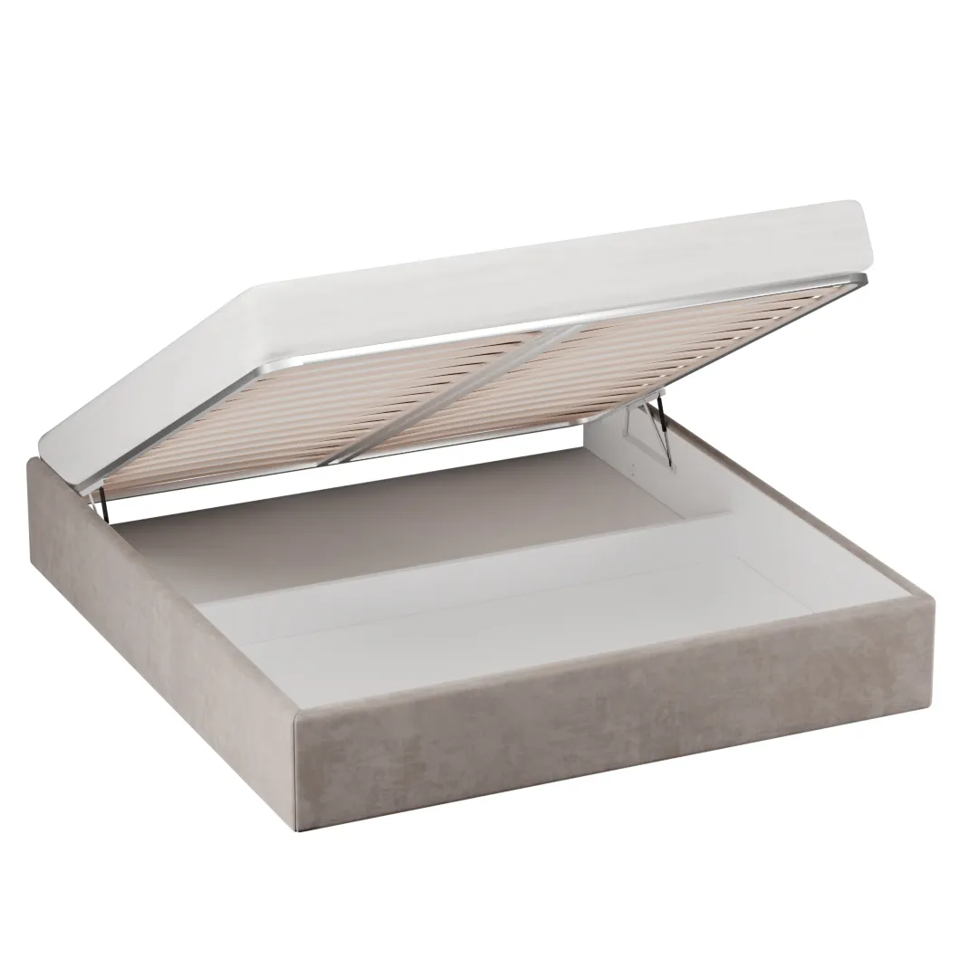 Мягкая кровать-подиум с коробом для хранения, 140x200