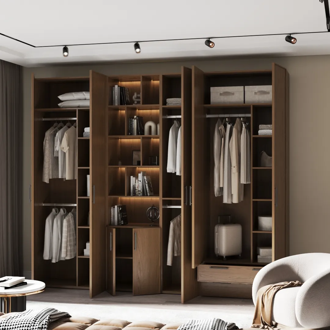 Шкаф 1 дверный узкий, фасады натуральный шпон L220.44-1