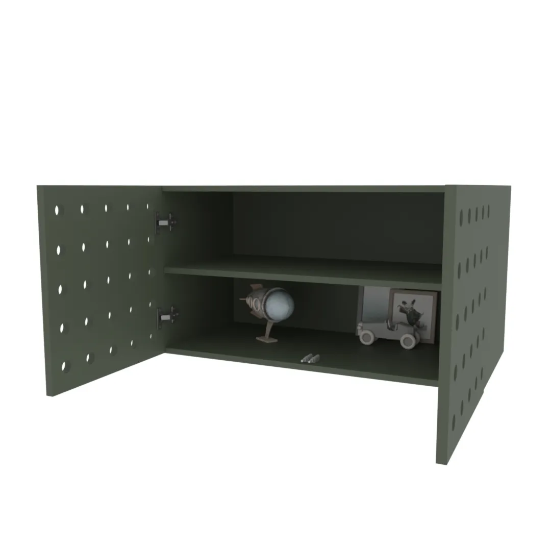 Антресоль LE402.1 над столом LE402, фасады в эмали L/R