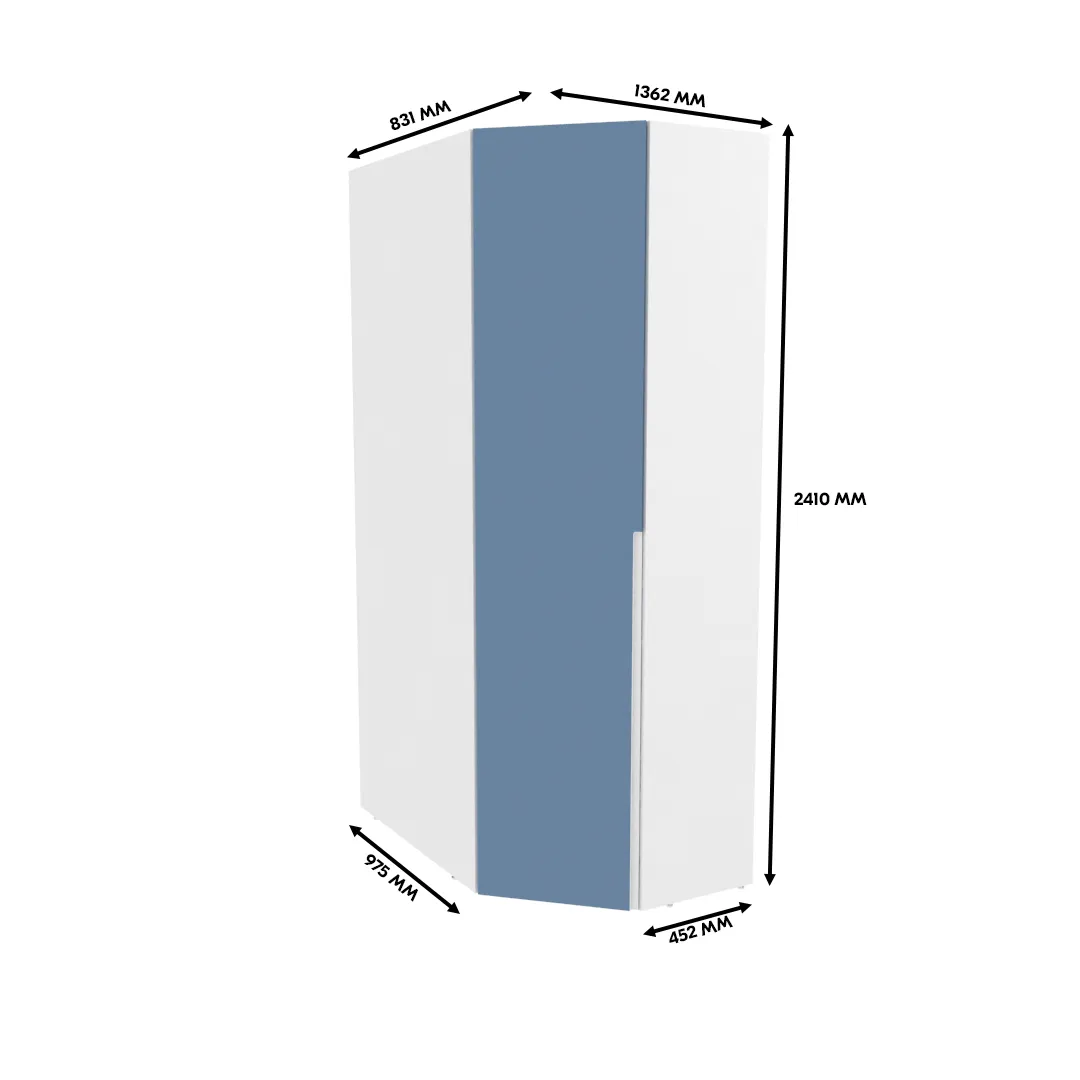 Шкаф угловой, фасады в эмали LE209.44 L/R