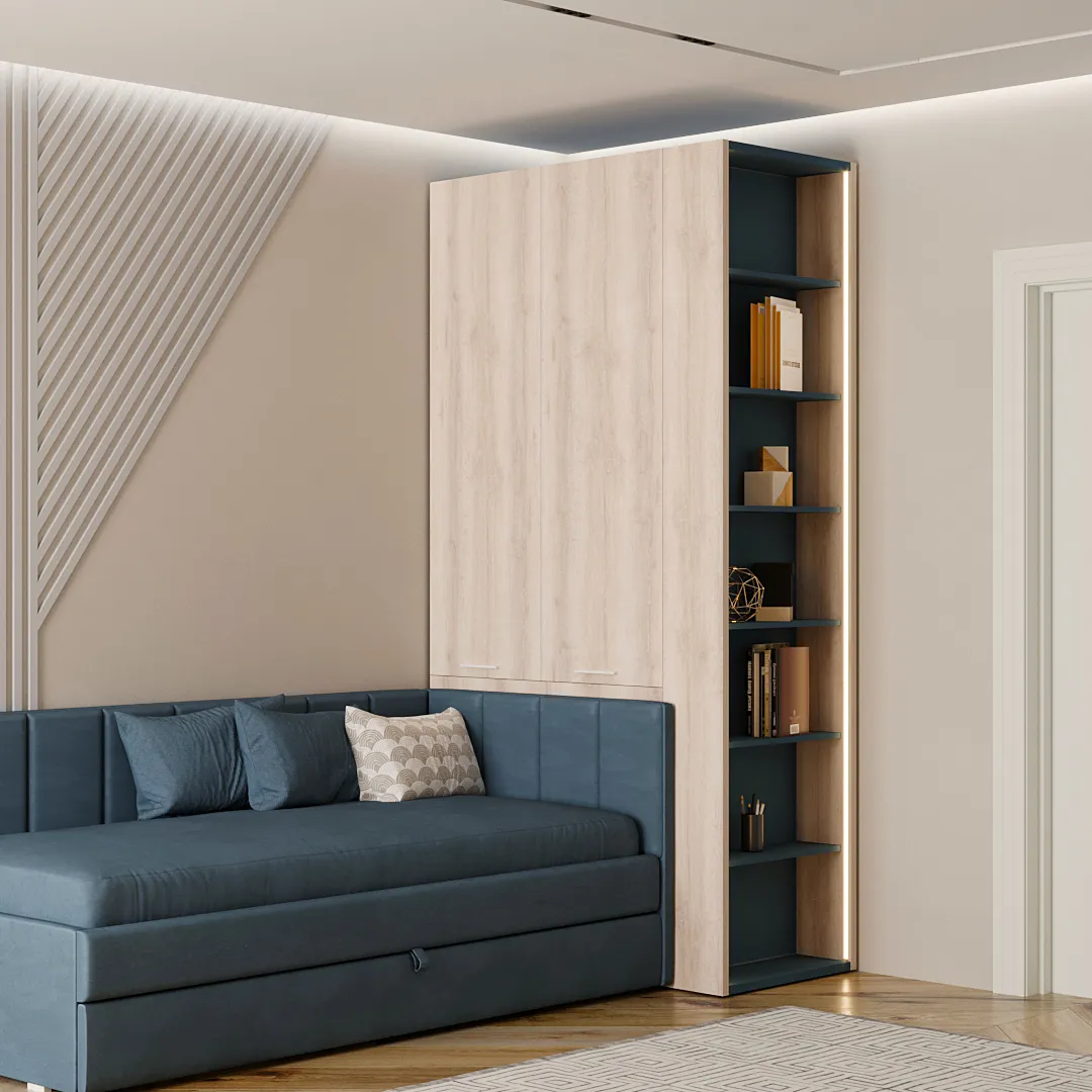 Шкаф двухдверный с фальш стенкой L212