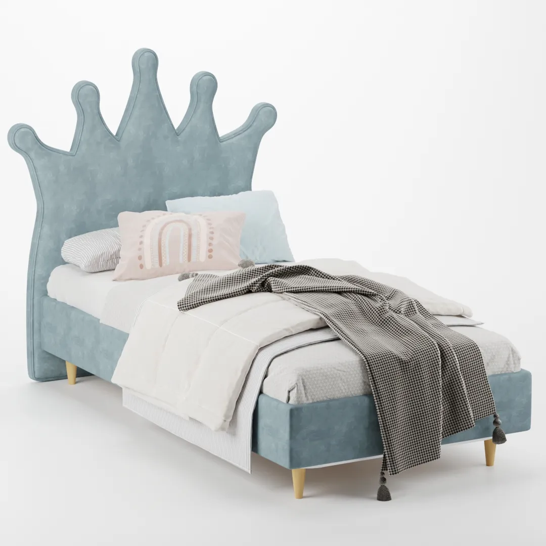 Кровать односпальная мягкая КВИН ЛАЙТ