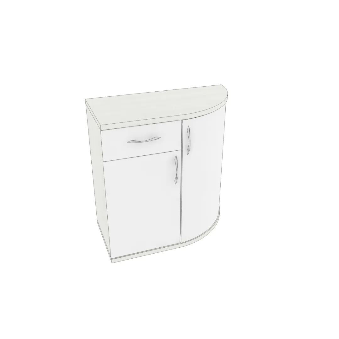 Тумба с ящиком радиусная P872 L/R Тумба с ящиком радиусная P872 L/R