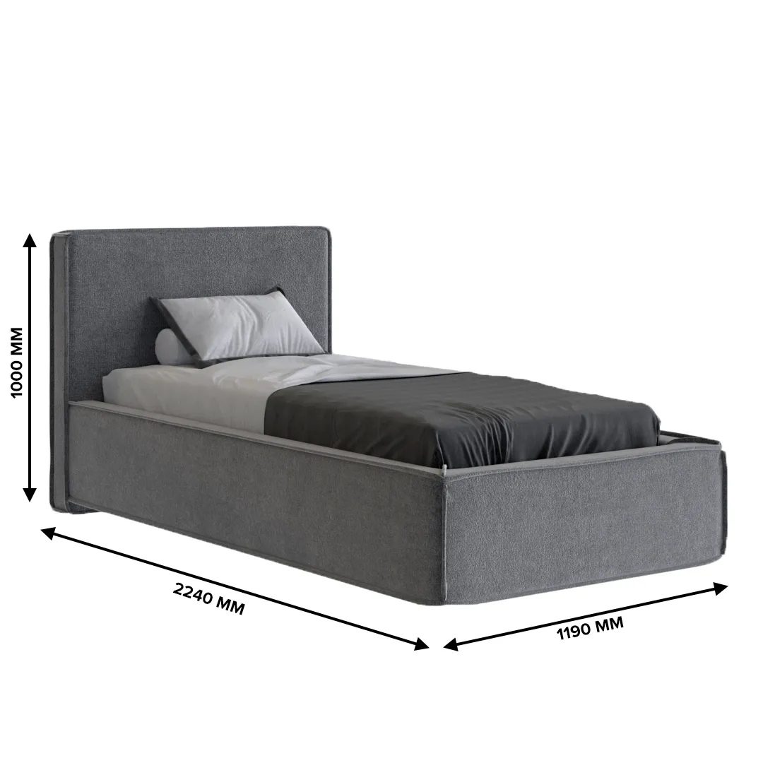 Кровать односпальная мягкая ОСТИН OS90  с подъемным механизмом, 90x200