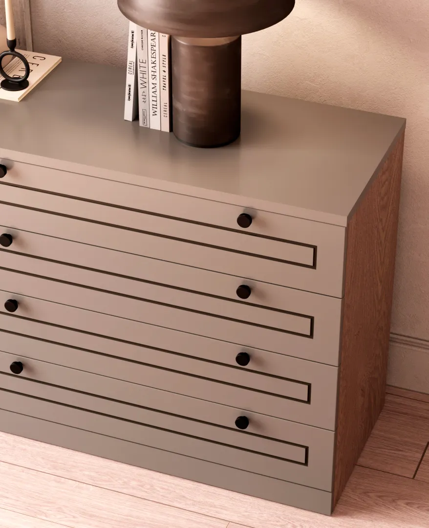 Комод с ящиками узкий с эмалевой столешницей A728.45ES