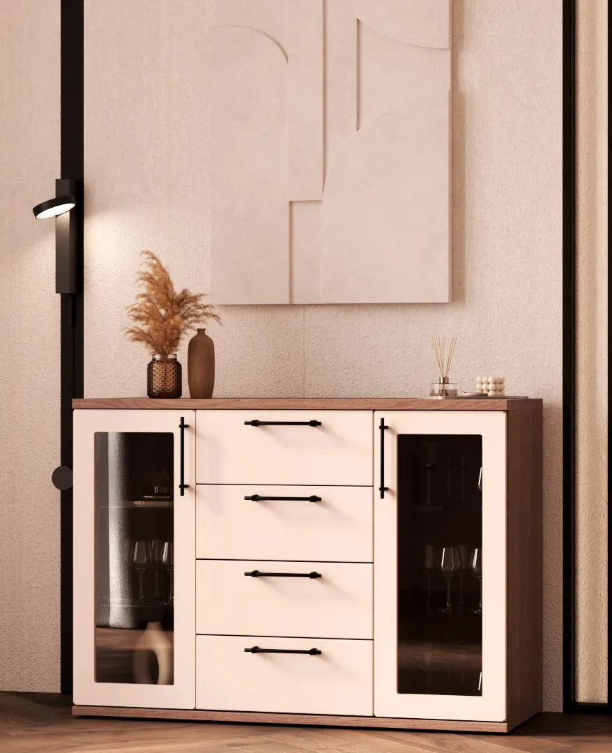 Комод со стеклянными полками P707.1