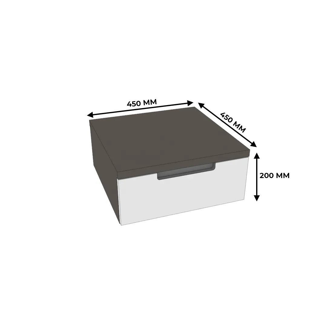 Тумба прикроватная подвесная, фасады в эмали LE709