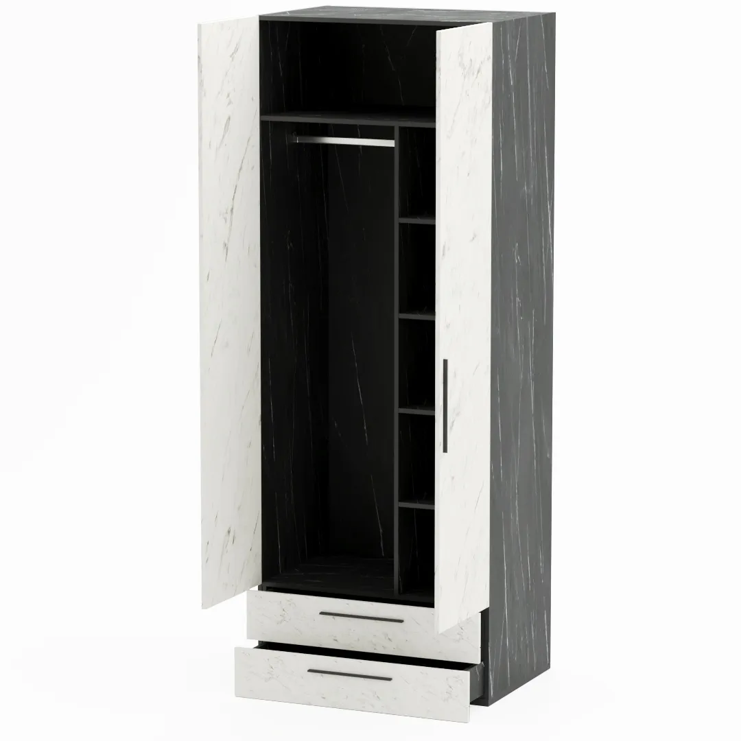 Шкаф двустворчатый с ящиками L211.60