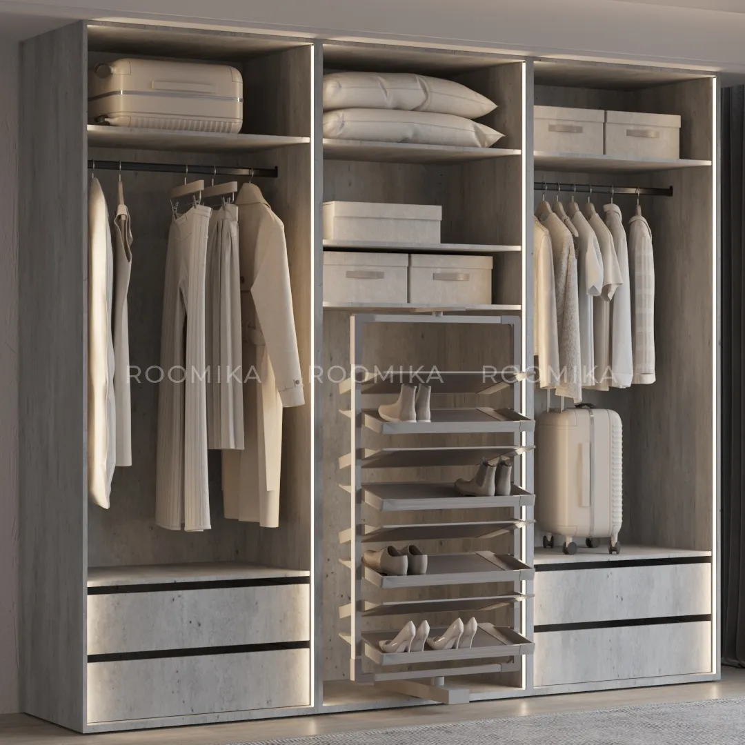 ALFA Поворотно-выдвижная обувница, 8 полок, FRM5814.08.01