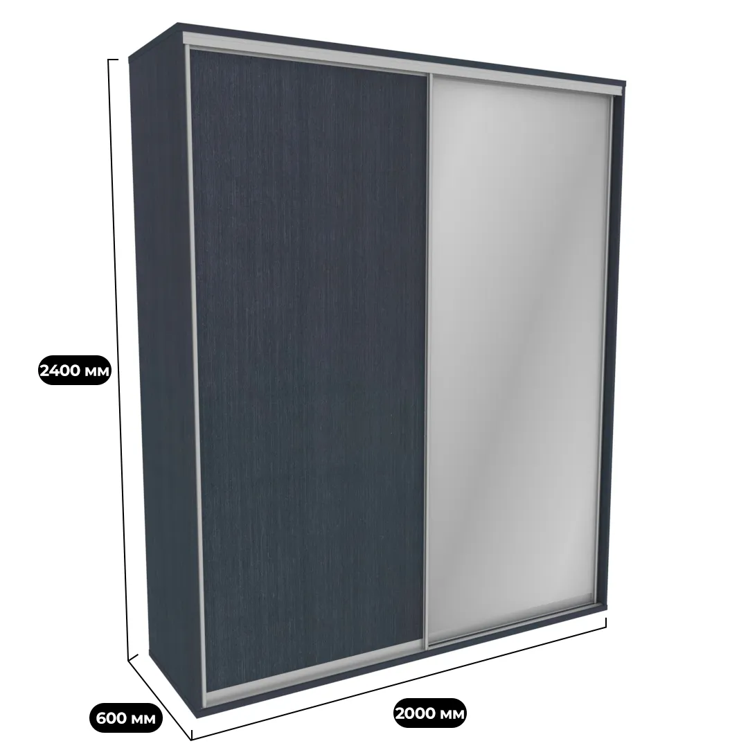 Шкаф-купе U200 тип 1 МДФ/зеркало