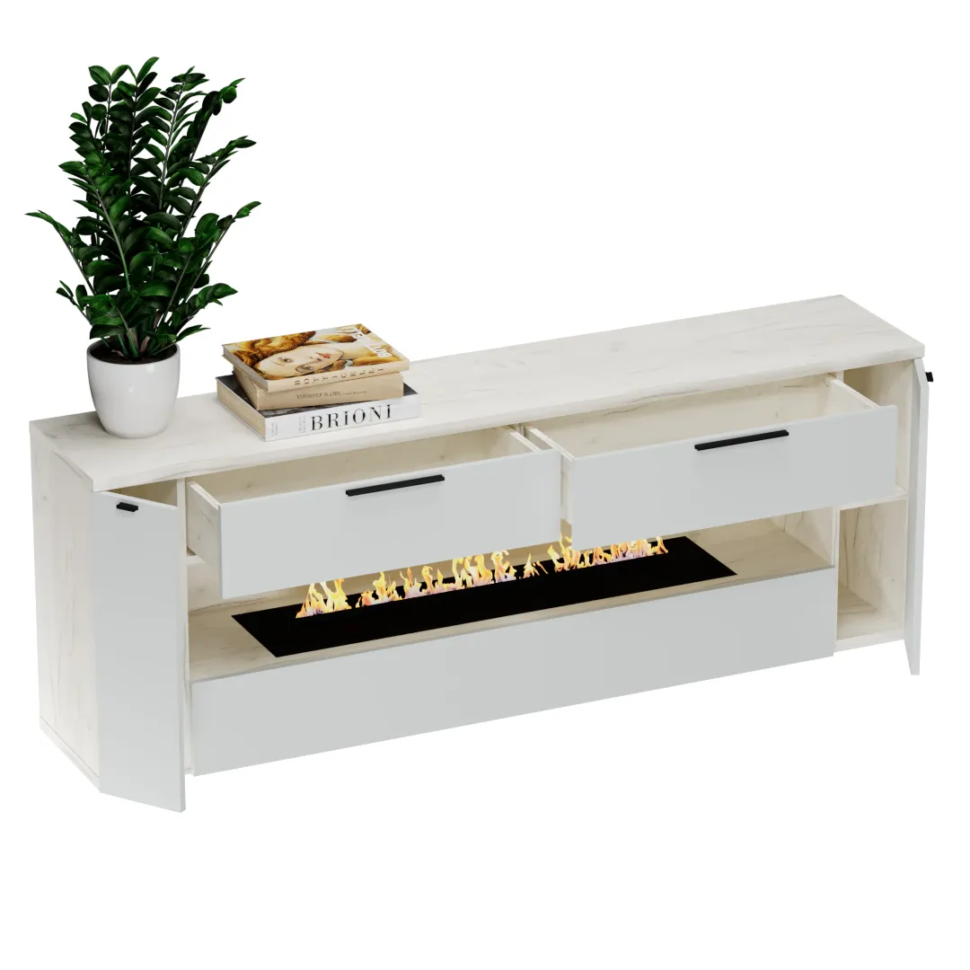 Тумба ТВ напольная с электрокамином L551.350