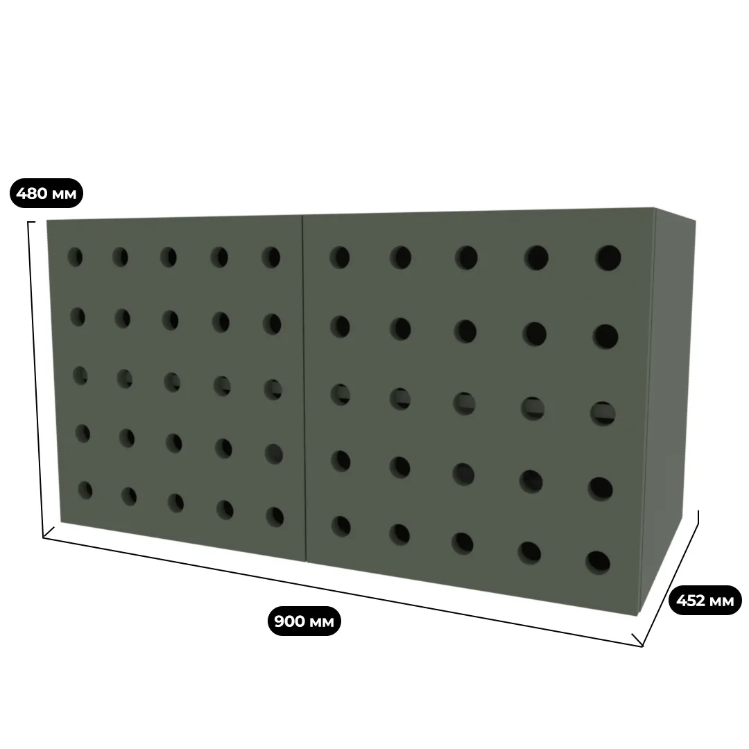 Антресоль LE402.1 над столом LE402, фасады в эмали L/R