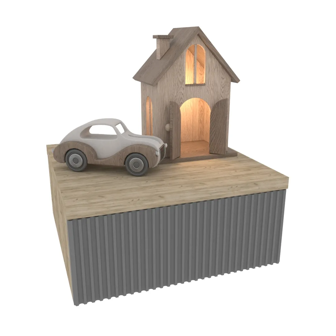 Тумба прикроватная подвесная, фрезерованные фасады в эмали LE709