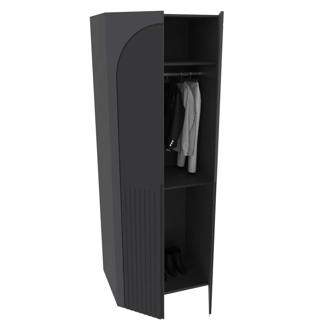 Шкаф 2 дверный, фрезерованные фасады в эмали LE210.60-1